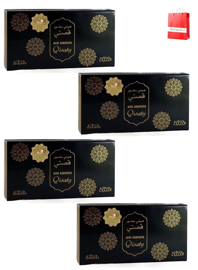 4Pcs Nabeel Mini Bakhoor Qisaty Incense 36 GM