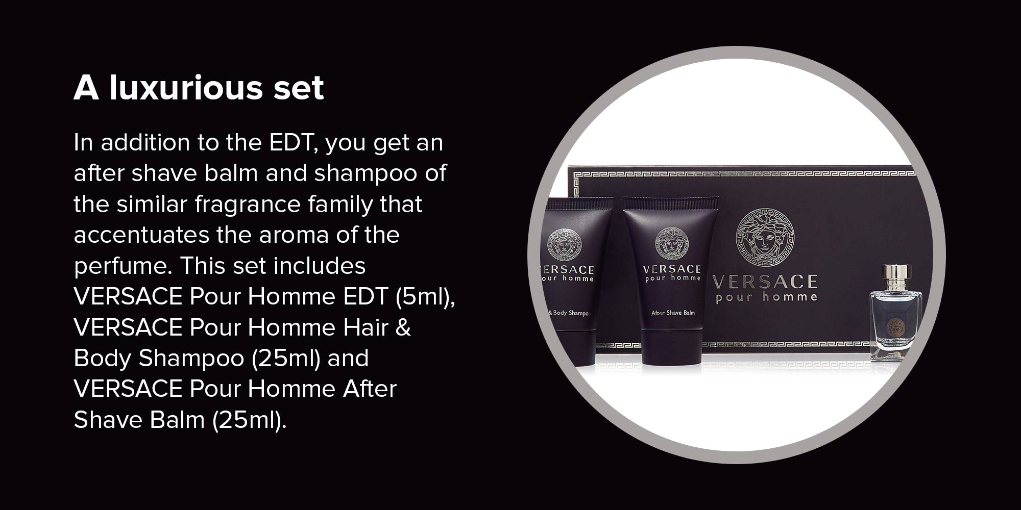 Pour Homme Gift Set Miniature 5, Hair And Body Shampoo 25, 1x After Shave Balm 25ml