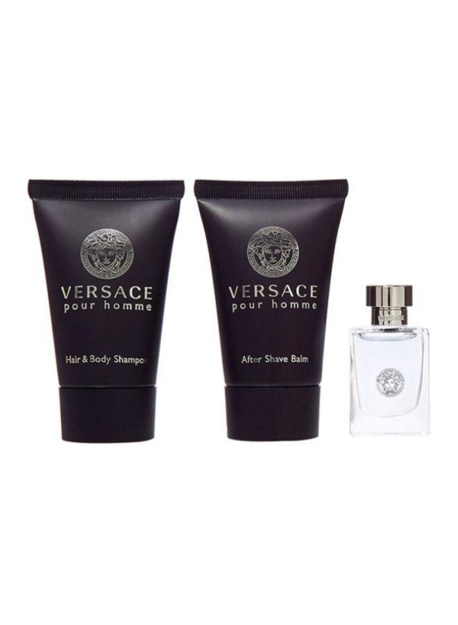 Pour Homme Gift Set Miniature 5, Hair And Body Shampoo 25, 1x After Shave Balm 25ml