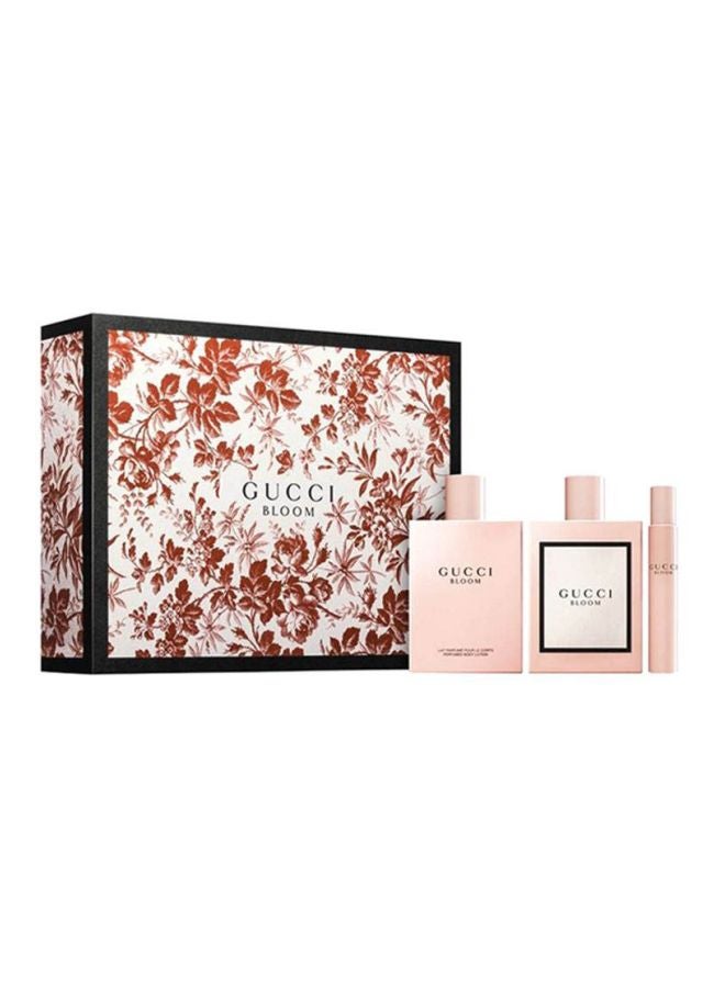 3-Piece Bloom Gift Set EDP Spray 100, Body Lotion 100, Mini Roll-On EDP 7.4ml