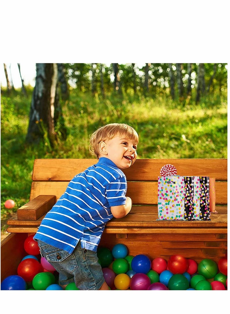 60 Kids Party Favors Bags Assorted Favor Birthday Goodie Candy in Double Colors Goody for Birthdays New Years Graduations Anniversaries Baby Showers