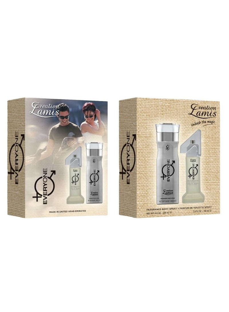 Everyone 2Pcs Promo Pack Perfume de Toilette 100ml + Body Spray 200ml Unisex