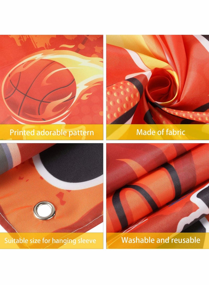Basketball Happy Birthday Backdrop Banner Theme Party Decoration Sports Photography Background Supplies Court Stars Photo Booth Props for Kids Boys