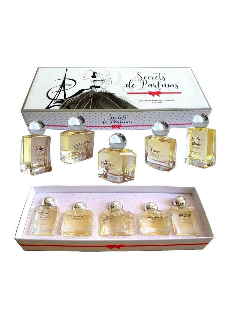 Charrier Parfums Secrets de Parfums 5 Mini Eau de Parfum Gift Set 50ml