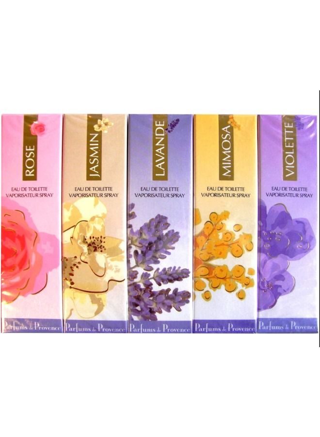 Rose + Jasmin + Lavande + Mimosa + Violette Set EDT 5x30 Ml