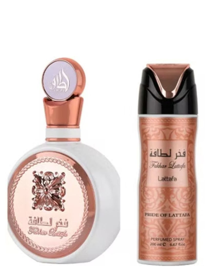 Lattafa Pride Fakhar Lattafa EDP 100Ml+ 200Ml Deo Gift Set