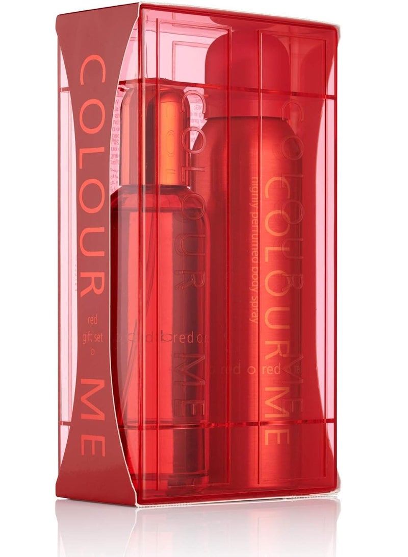 2-Piece Colour Me Red Eau De Perfume And Spray Gift Set 250ml