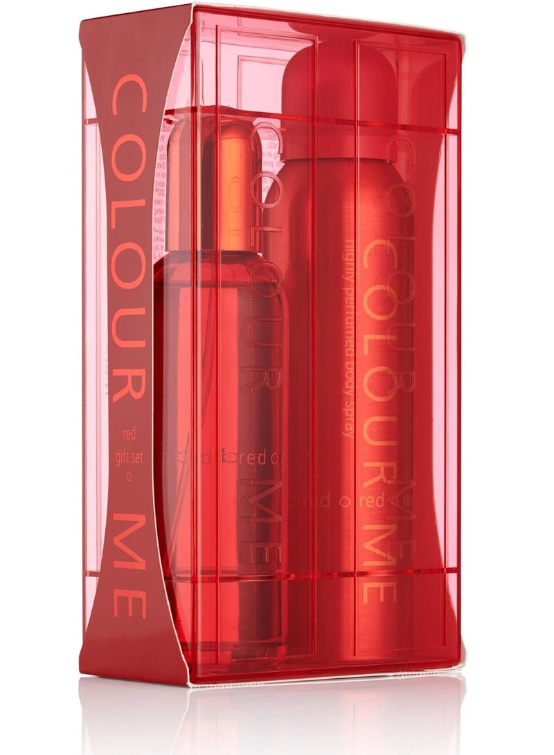 2-Piece Colour Me Red Eau De Perfume And Spray Gift Set 250ml