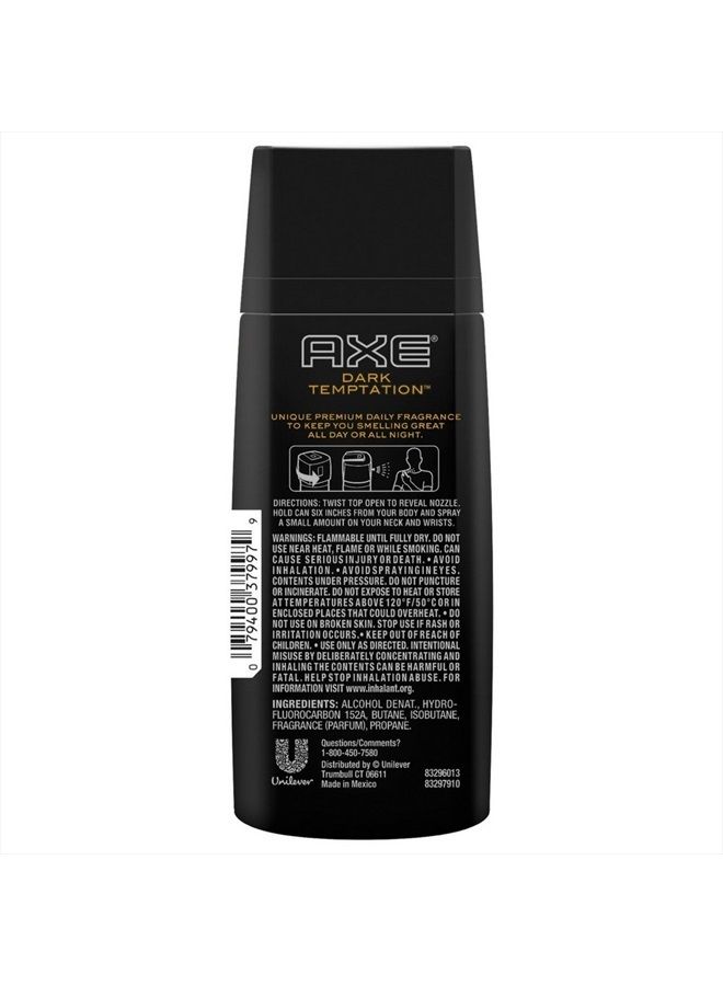 Body Spray for Men - Dark Temptation - 4 oz - 2 pk