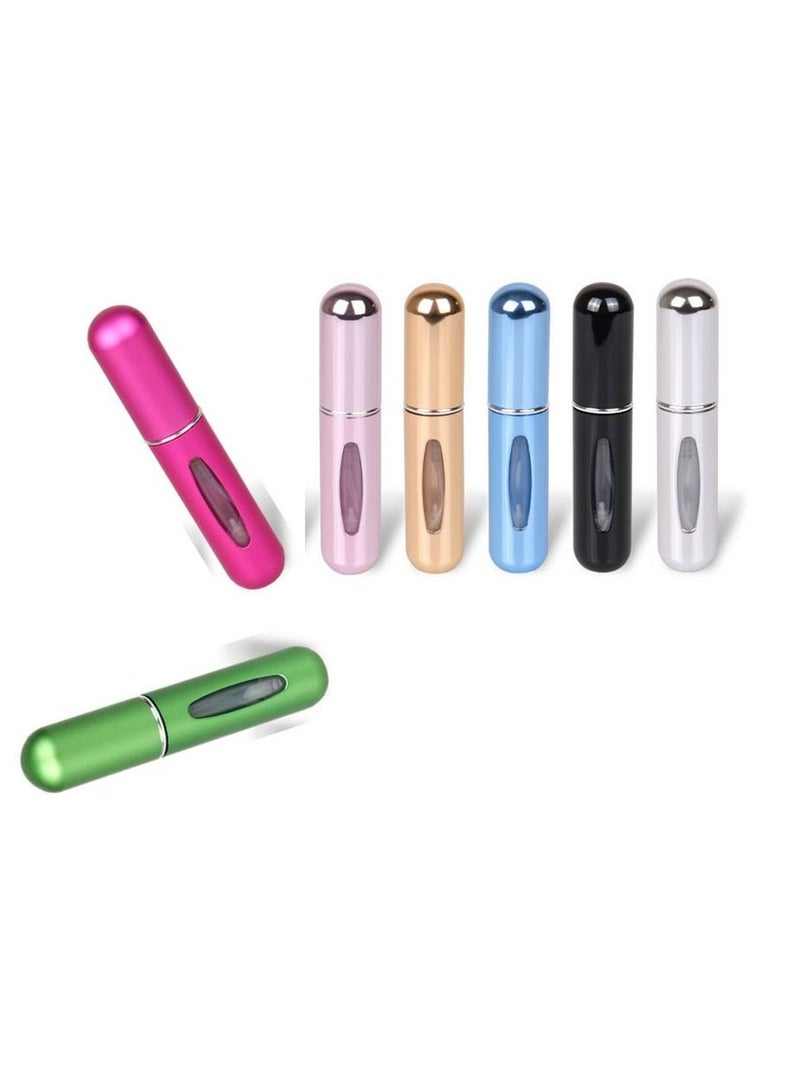 Perfume Spray Bottle Set - 7Pcs Portable Mini Refillable Perfume Atomizer Bottle For Travel Spray Scent Pump Case 5ml (Multicolor)