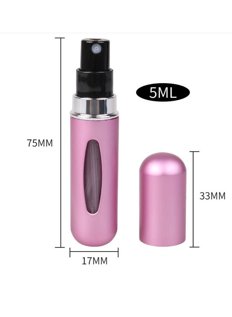 Perfume Spray Bottle Set - 7Pcs Portable Mini Refillable Perfume Atomizer Bottle For Travel Spray Scent Pump Case 5ml (Multicolor)