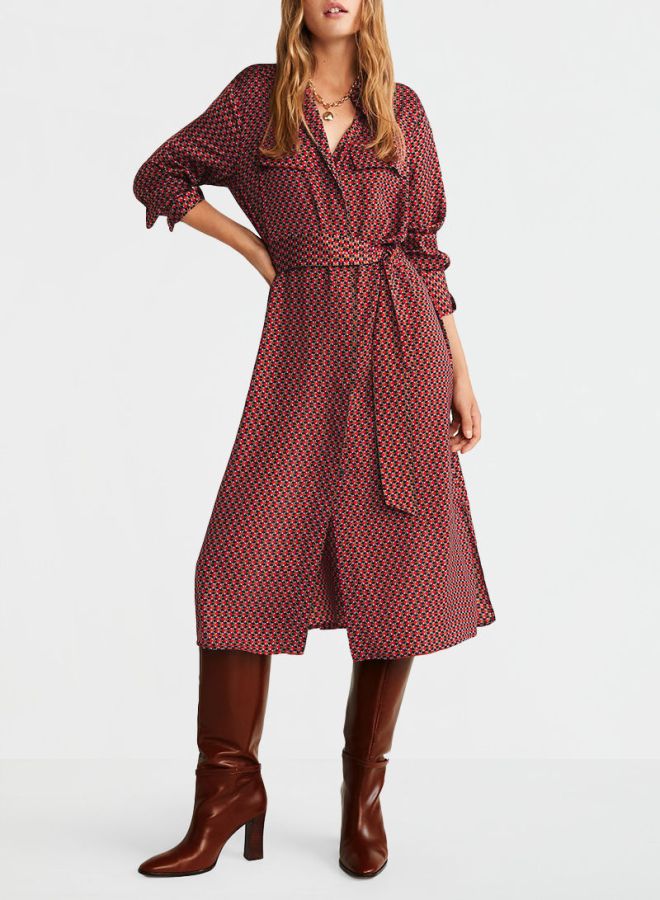 Printed Shirt Dress Multicolour
