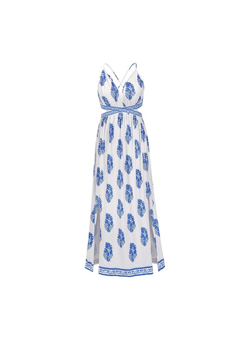 A Fashionable Summer Printed Dress