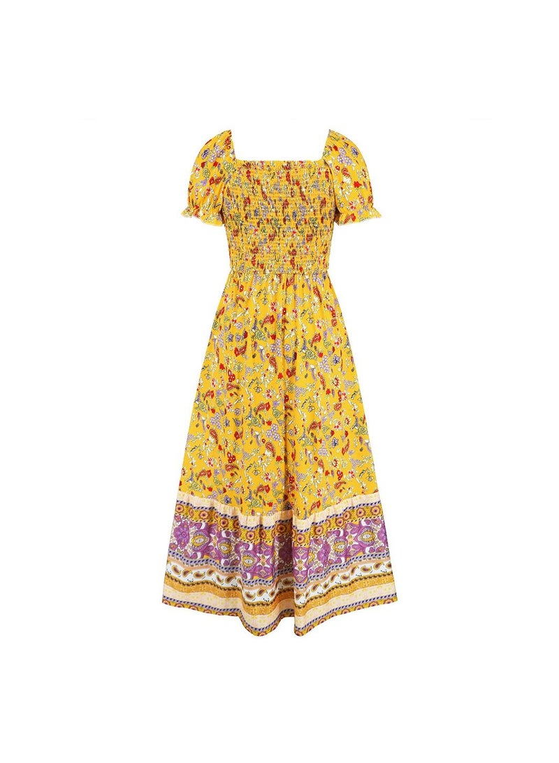 A Fashionable Summer Printed Dress