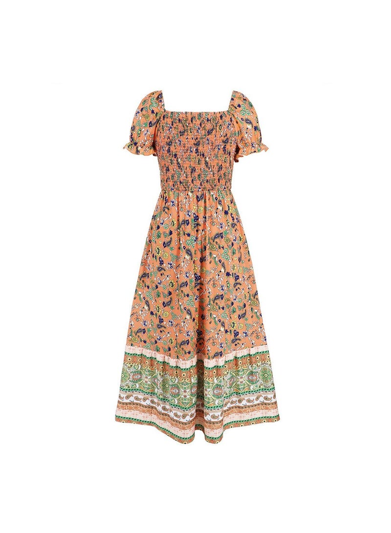 A Fashionable Summer Printed Dress