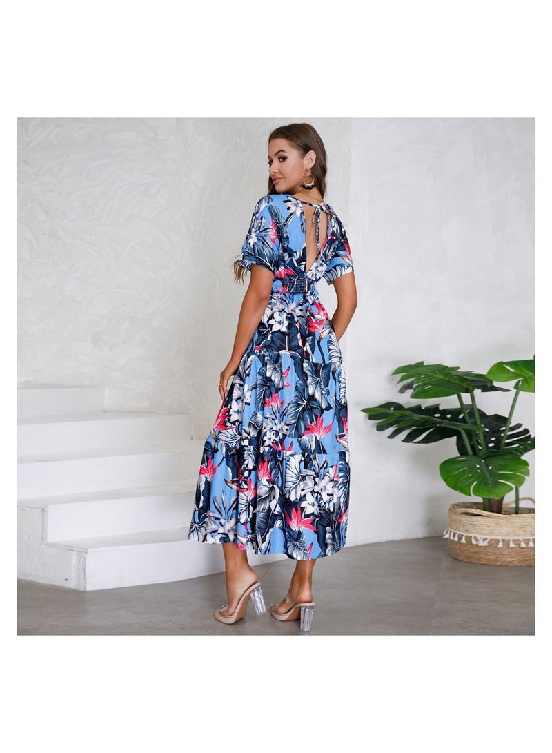 A Fashionable Summer Printed Dress