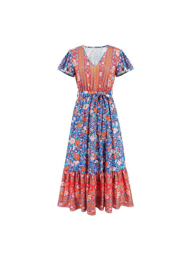 A Fashionable Summer Printed Dress