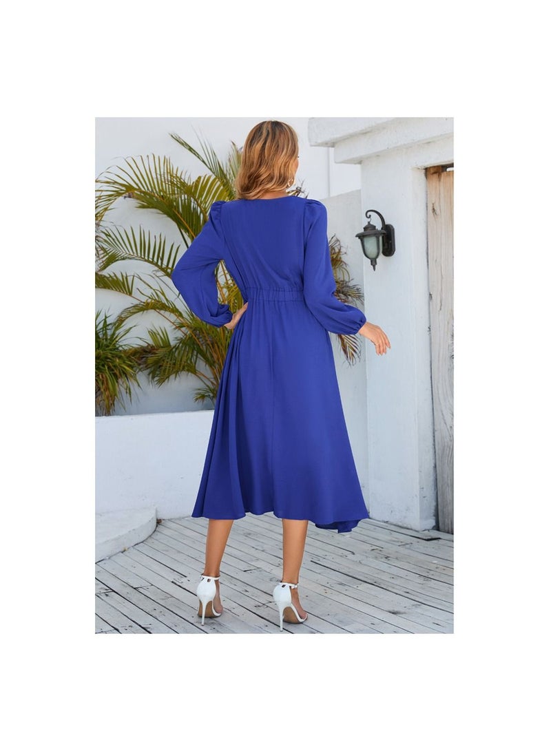 Long Sleeved Bow A-line Women's Dress