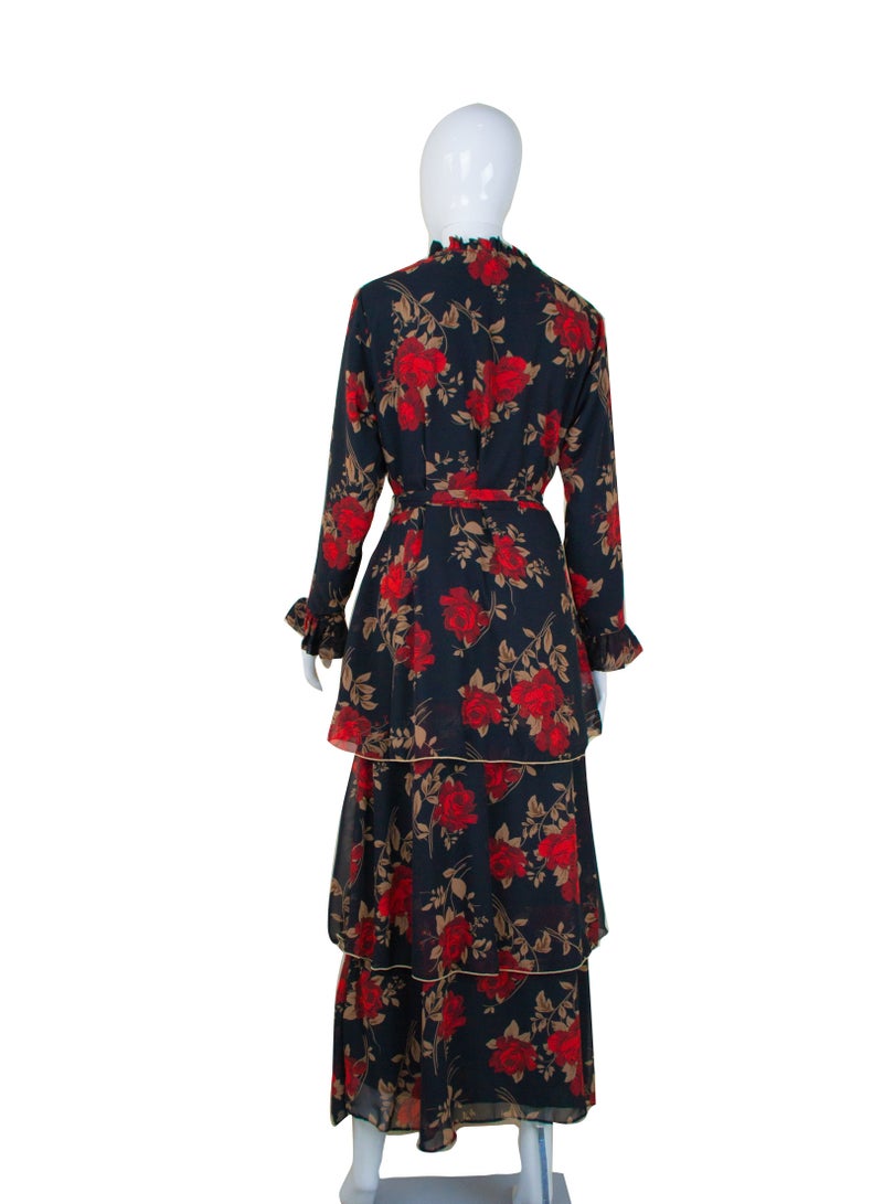 Women Floral Long Dress Multicolour 5