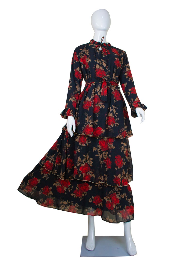 Women Floral Long Dress Multicolour 5