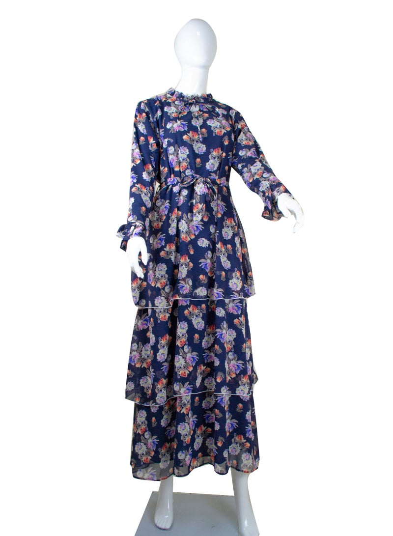 Women Floral Long Dress Multicolour 7