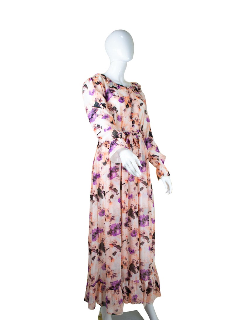 Women Floral Long Dress Multicolour 8