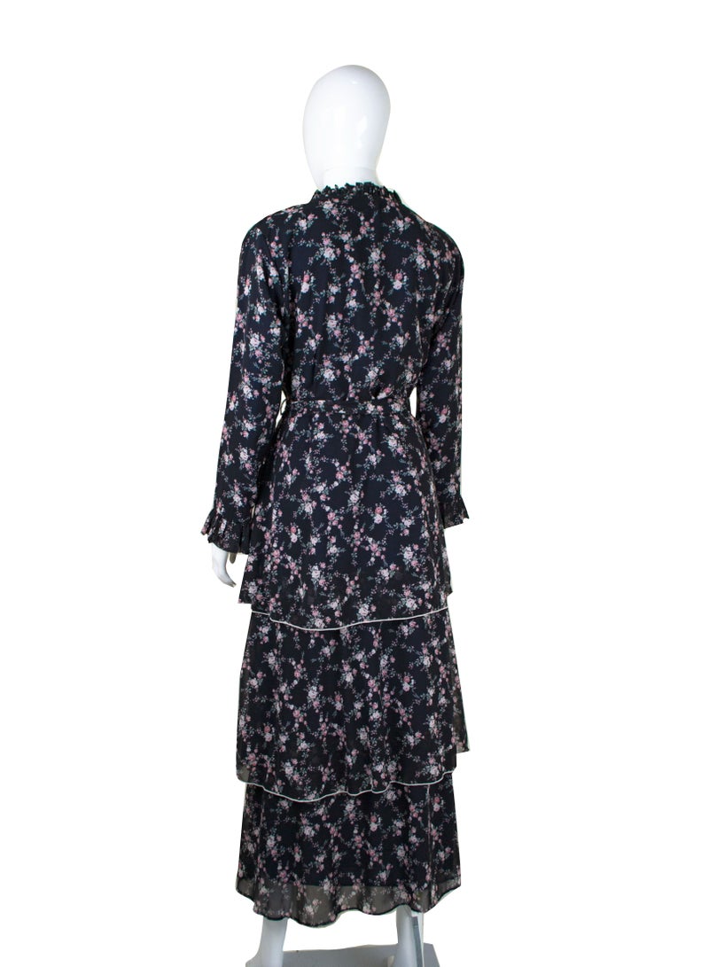 Women Floral Long Dress Multicolour 9