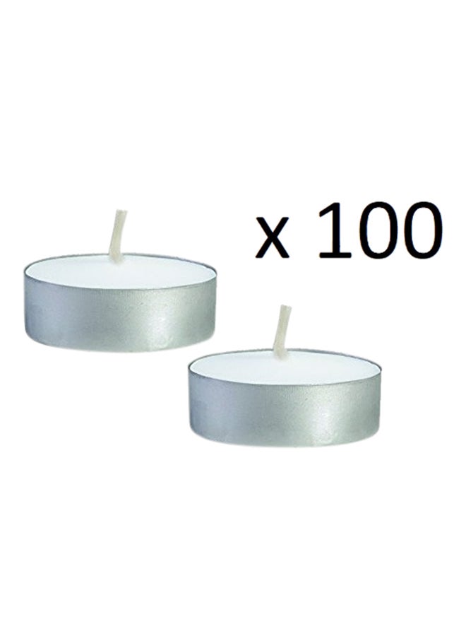 100-Piece Unscented Tea Light Wax Candle Set Birthday Party Supplies