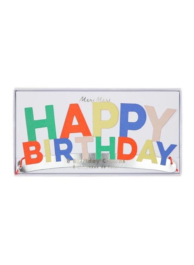 8-Piece Happy Birthday Crowns