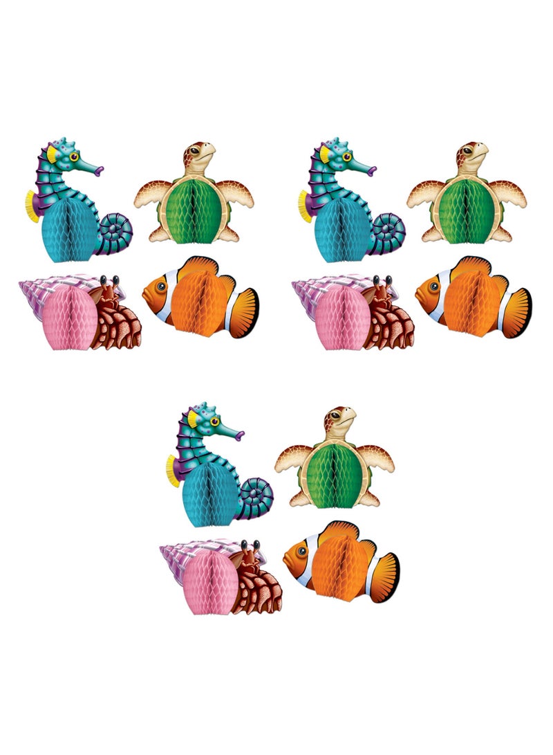 12-Piece Mini Sea Creature Centerpiece Set 5.5inch