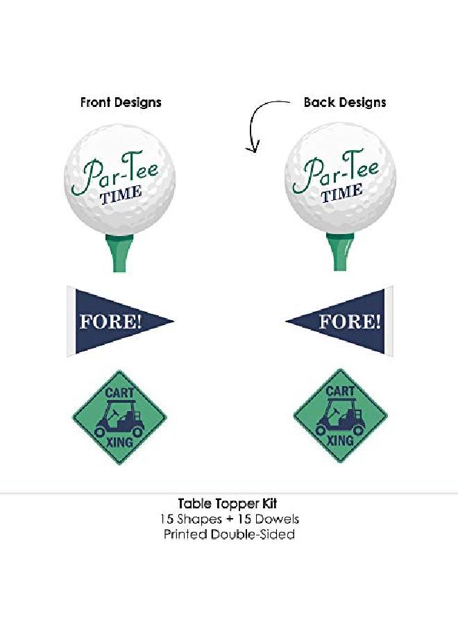 Partee Time Golf Birthday Or Retirement Party Centerpiece Sticks Table Toppers Set Of 15