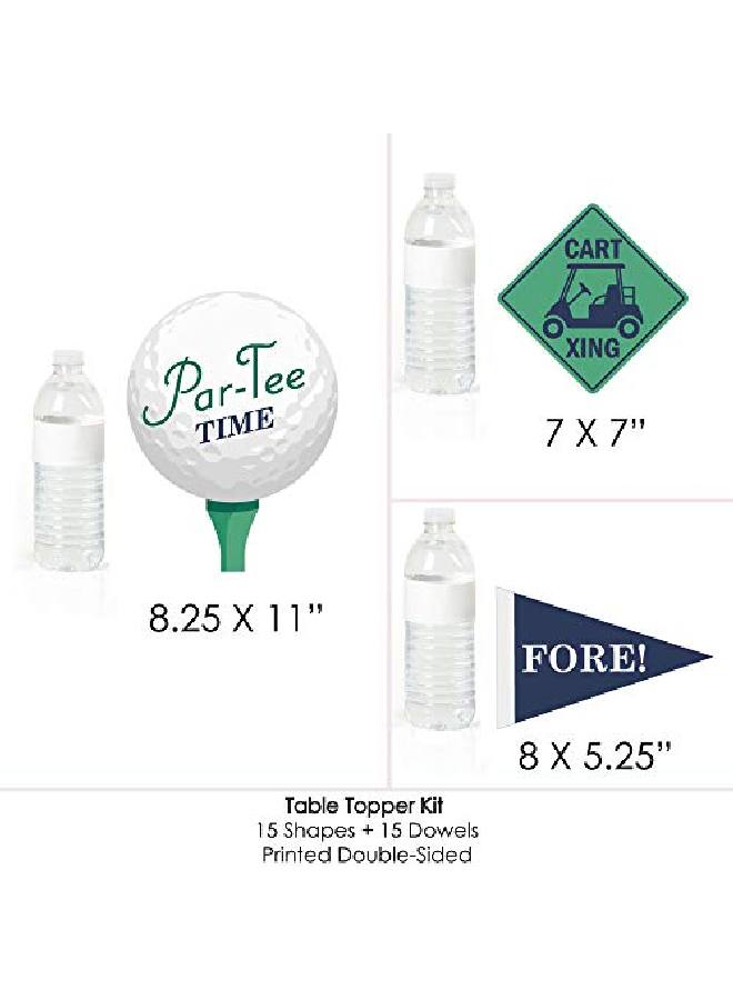 Partee Time Golf Birthday Or Retirement Party Centerpiece Sticks Table Toppers Set Of 15