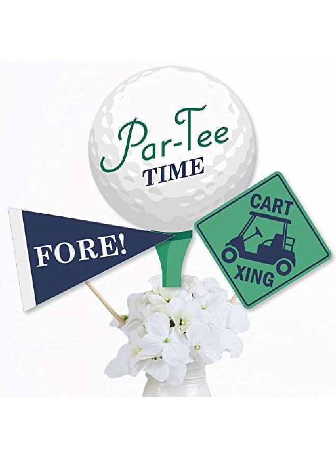 Partee Time Golf Birthday Or Retirement Party Centerpiece Sticks Table Toppers Set Of 15