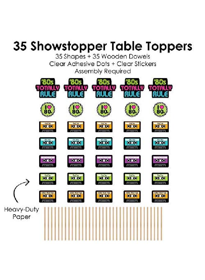 80S Retro Totally 1980S Party Centerpiece Sticks Showstopper Table Toppers 35 Pieces