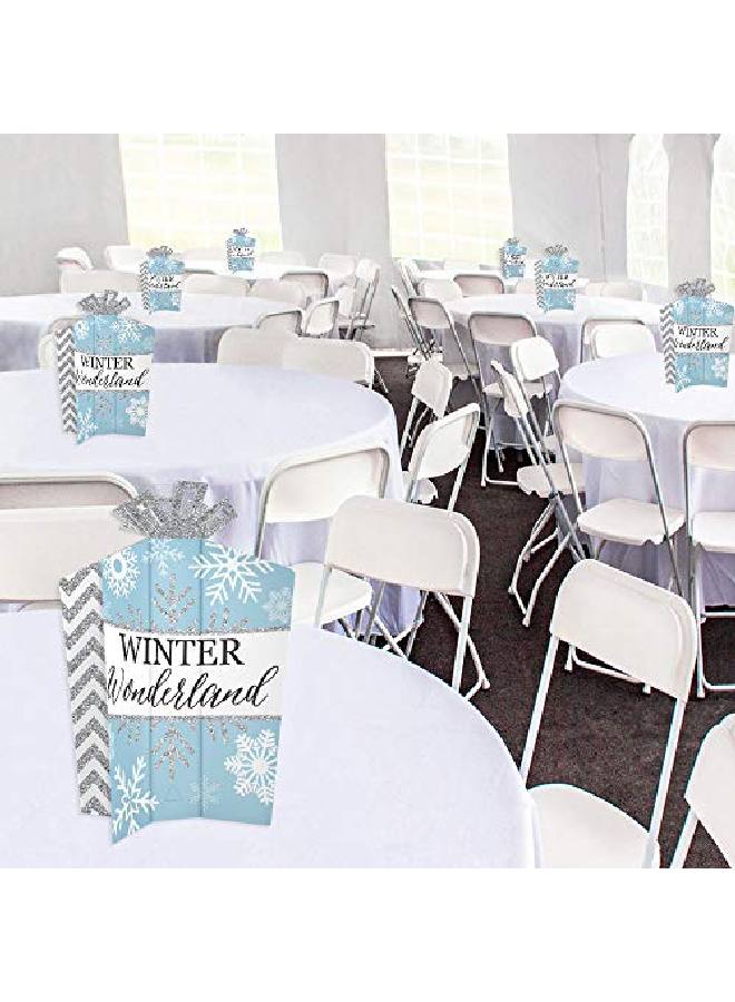 Winter Wonderland Table Decorations Snowflake Holiday Party And Winter Wedding Fold And Flare Centerpieces 10 Count