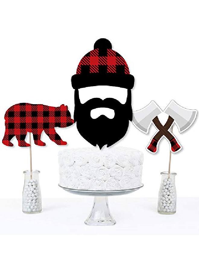 Lumberjack Channel The Flannel Buffalo Plaid Party Centerpiece Sticks Table Toppers Set Of 15