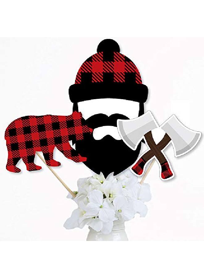 Lumberjack Channel The Flannel Buffalo Plaid Party Centerpiece Sticks Table Toppers Set Of 15