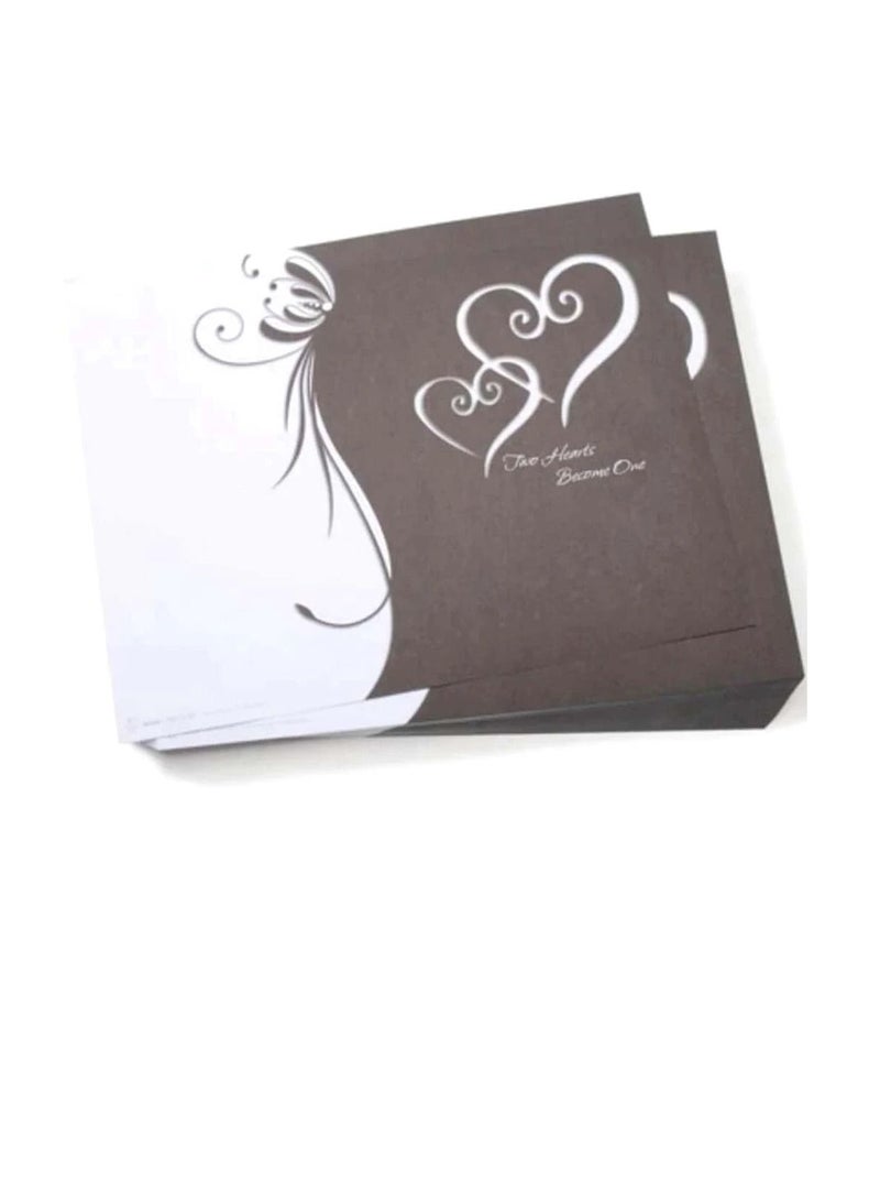 Black & White Double Heart Wedding Program Kit