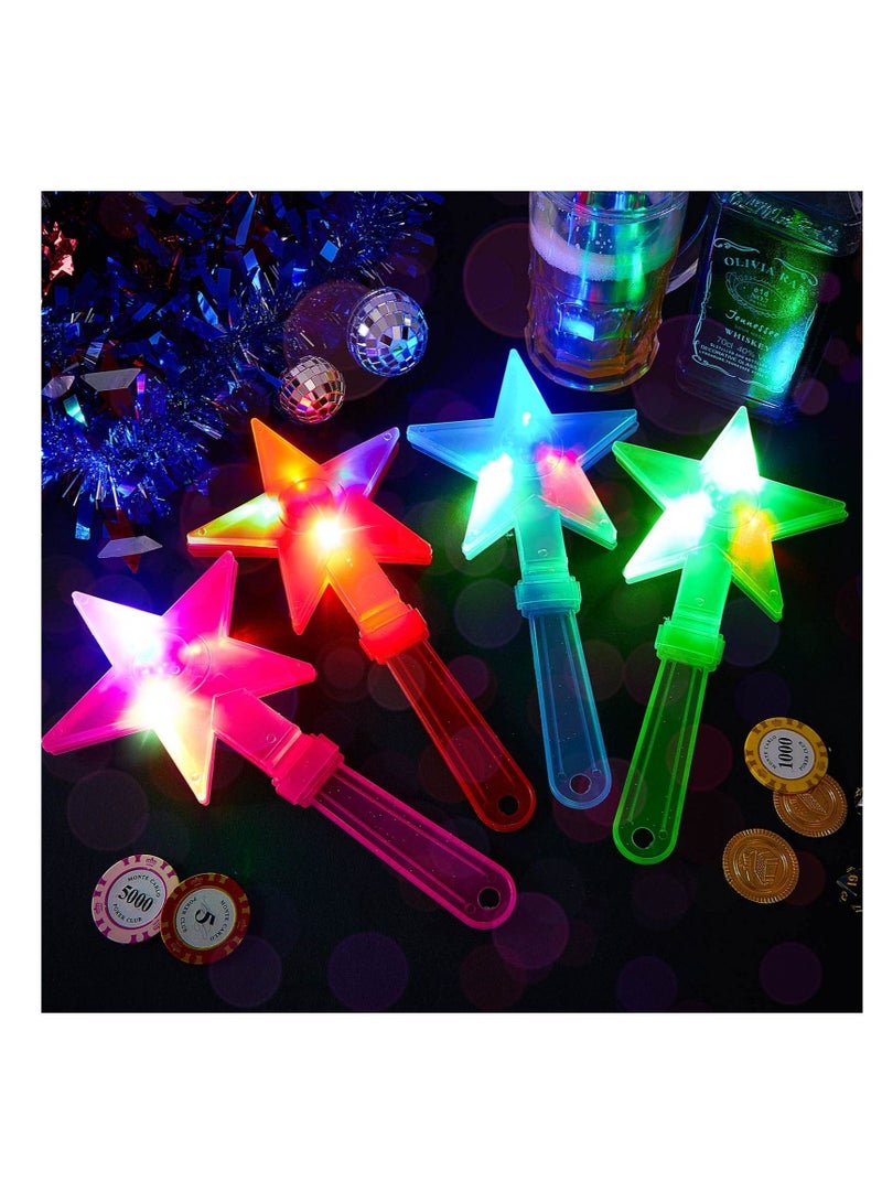 LED Star Hand Clapper, 20 Pcs 10.6 Inch Light up Shape Clappers Noise Makers, Suitable for Sporting Events, Birthday, Carnival, Concerts, Game, Graduation(Random Color)