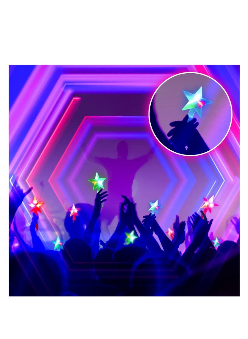 LED Star Hand Clapper, 20 Pcs 10.6 Inch Light up Shape Clappers Noise Makers, Suitable for Sporting Events, Birthday, Carnival, Concerts, Game, Graduation(Random Color)