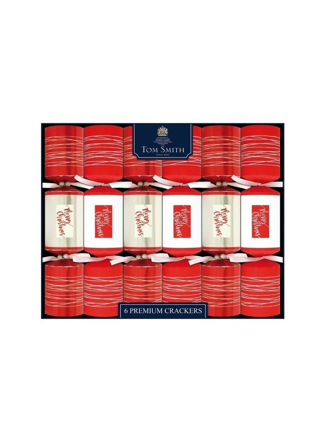 Pack Of 6 Wide Barrel Crackers Contemporary Finish 14inch