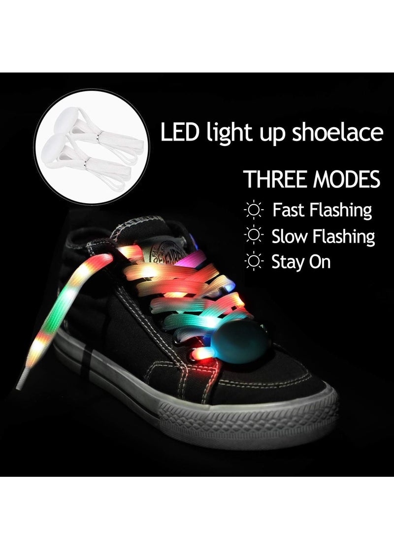Led Gloves Shoelaces Set 2 in 1 Finger Flashing with 6 Modes Light Up Toys LED for Kids Cool Indoor Play Outdoor