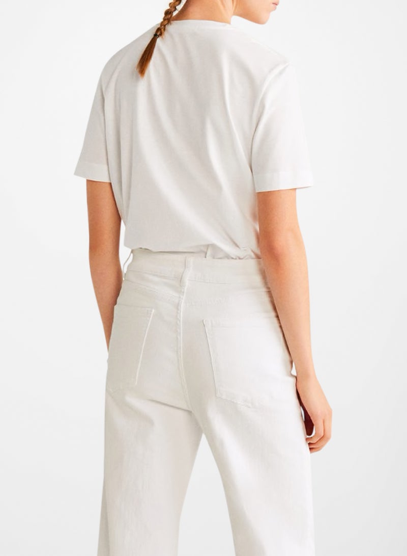 Slogan Printed T-Shirt White