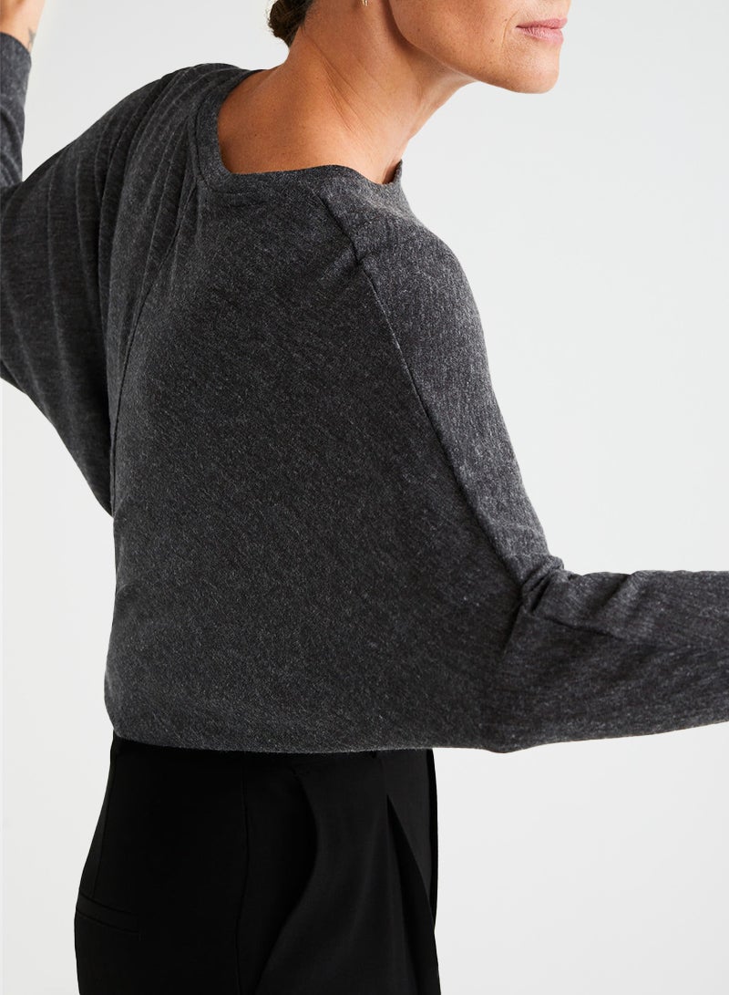 Flecked T-Shirt Dark Grey