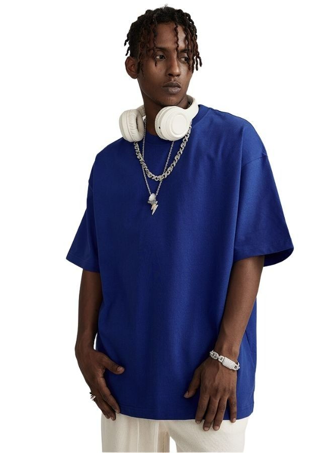 Unisex Casual Breathable Loose Shoulder Oversize Baggy Crew Neck T-shirt