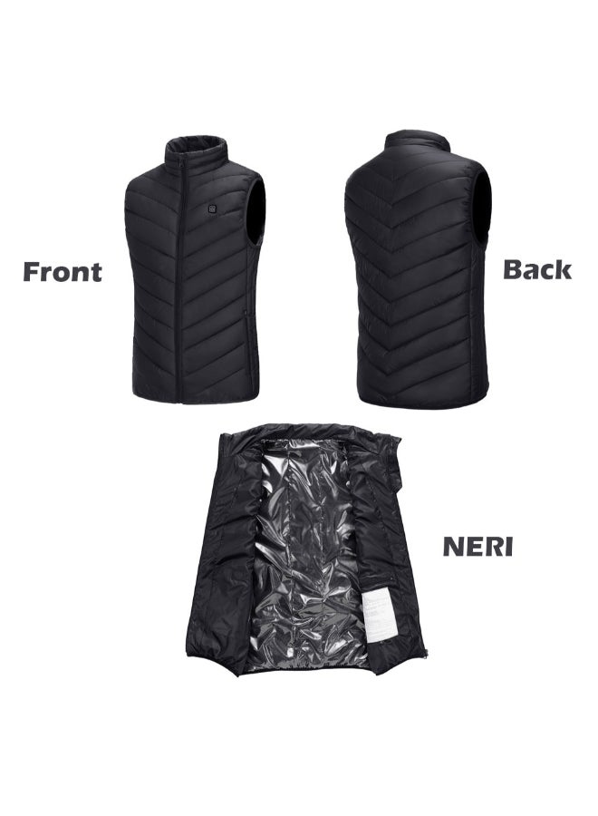 Thermal Usb Powered Operated Hiking Adjustable Waistcoat Black