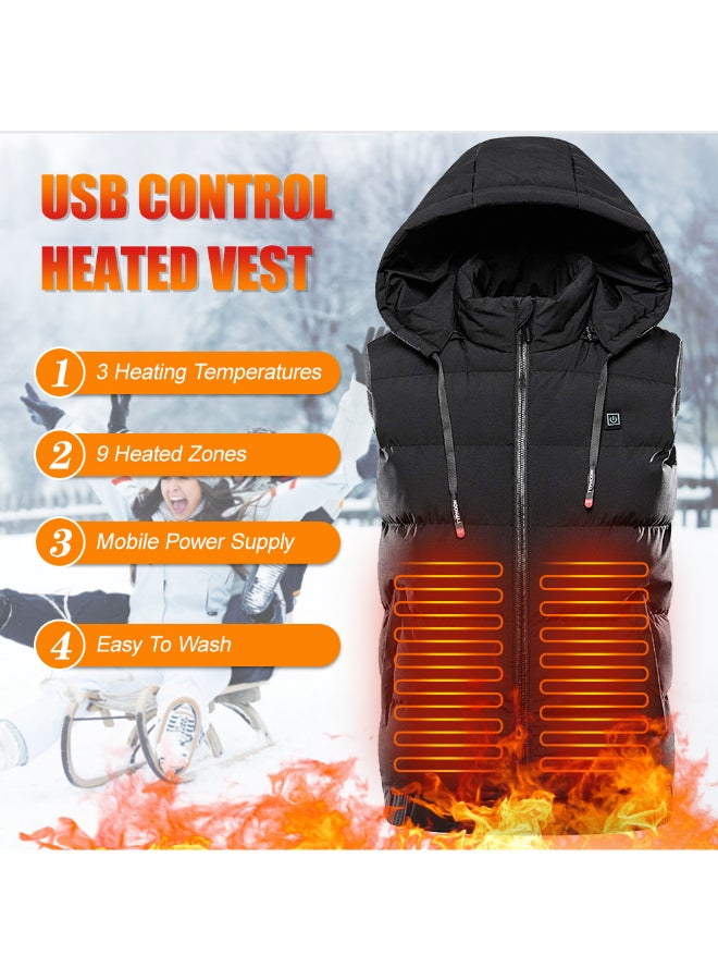 USB Portable Heating Warm Vest Blue