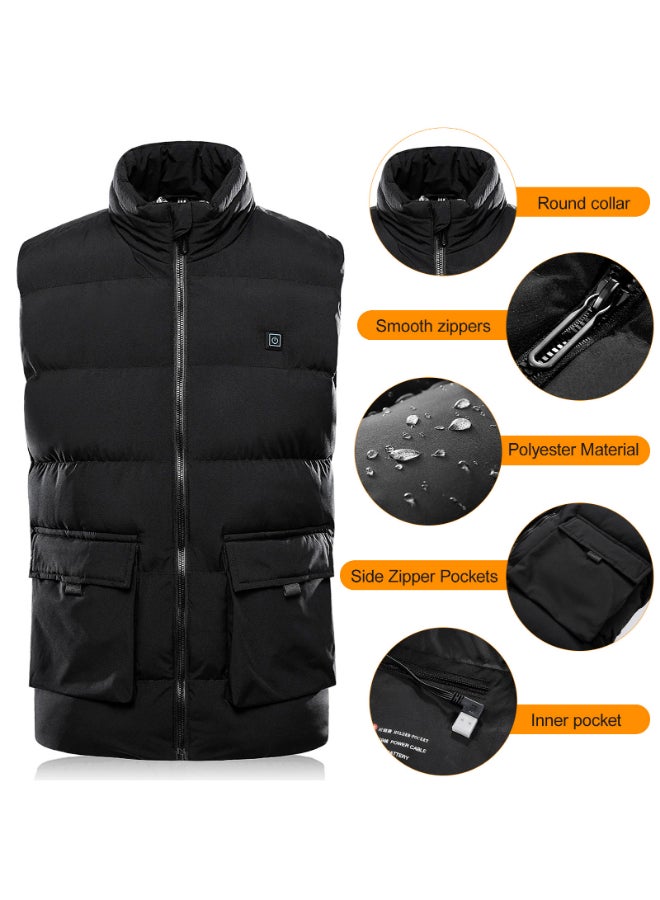 USB Portable Heating Warm Vest Black