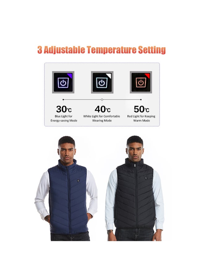 USB Powered Heating Heated Vest Blue