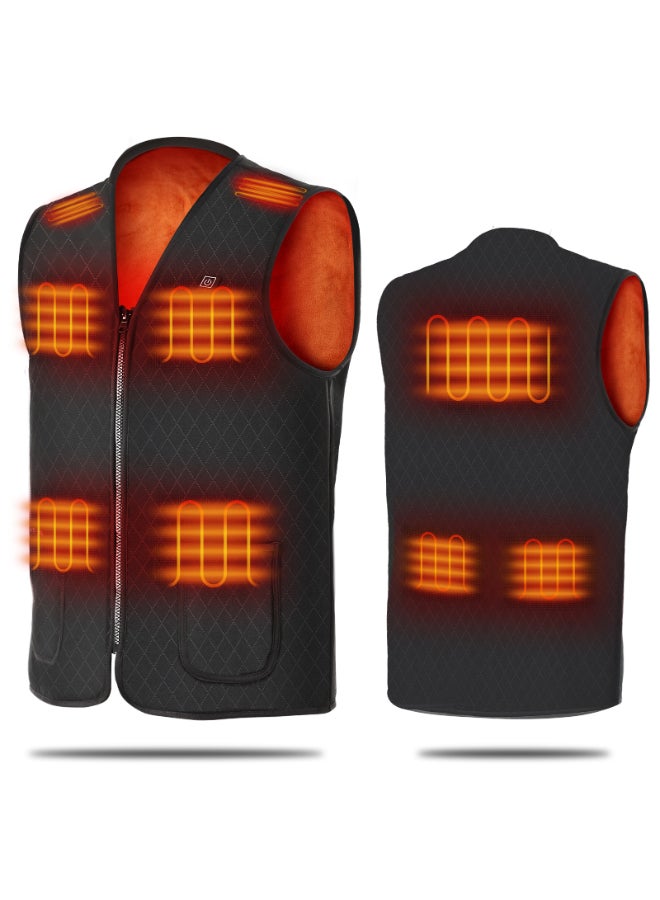 Smart Electric Heating Vest Black